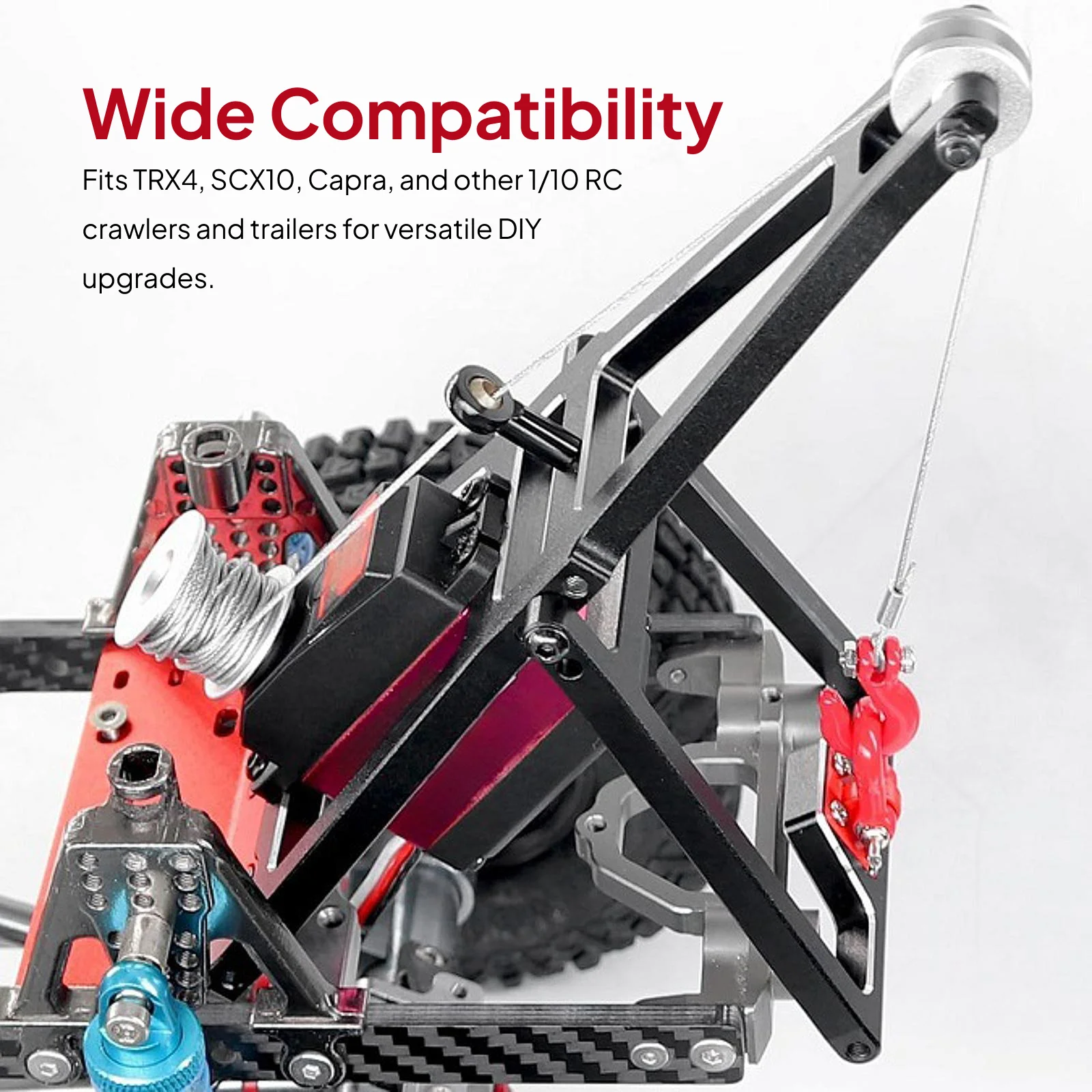 Aluminum Alloy RC Truck Tow Arm DIY Wrecker Kit 1 10 Crawler Trailer Frame Part for Recovery Builds