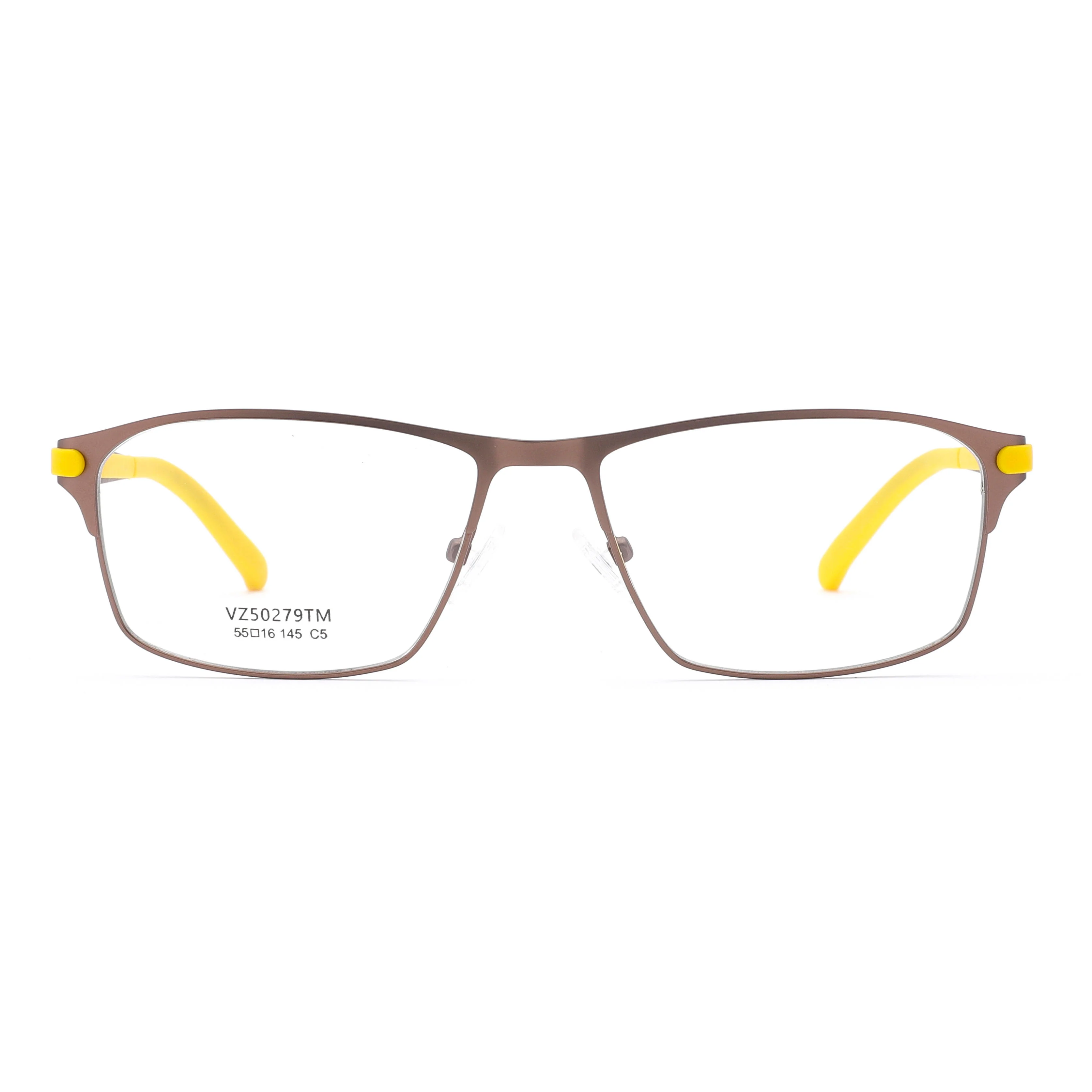 VZONE Unisex Yellow Lightweight Sport Metal Optical Frames with Rubber Temples Colorful Prop65 Tested Eyeglasses Eyewear
