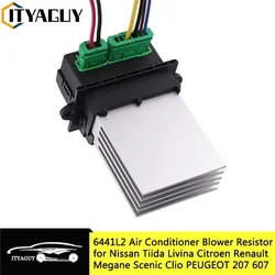 Air Conditioning Blower Resistor/Connector/Wire for Citroen Renault Megane Scenic Clio Peugeot 207 607 6441 L2 6441L2 7701048390