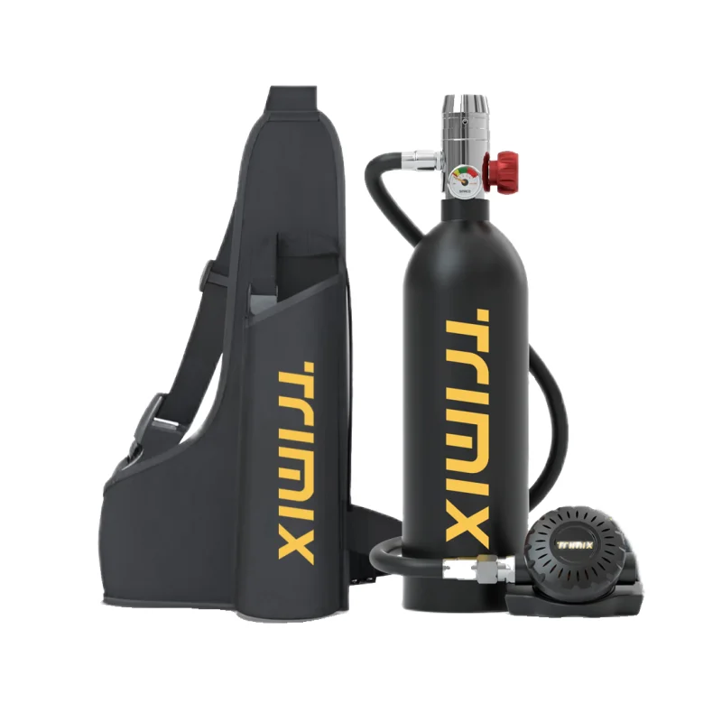 

TRIMIX 1 Liter Mini Scuba Diving Lung Tank Breath 15 Mins Air Cylinder Snorkeling TSA-Approved Travel​