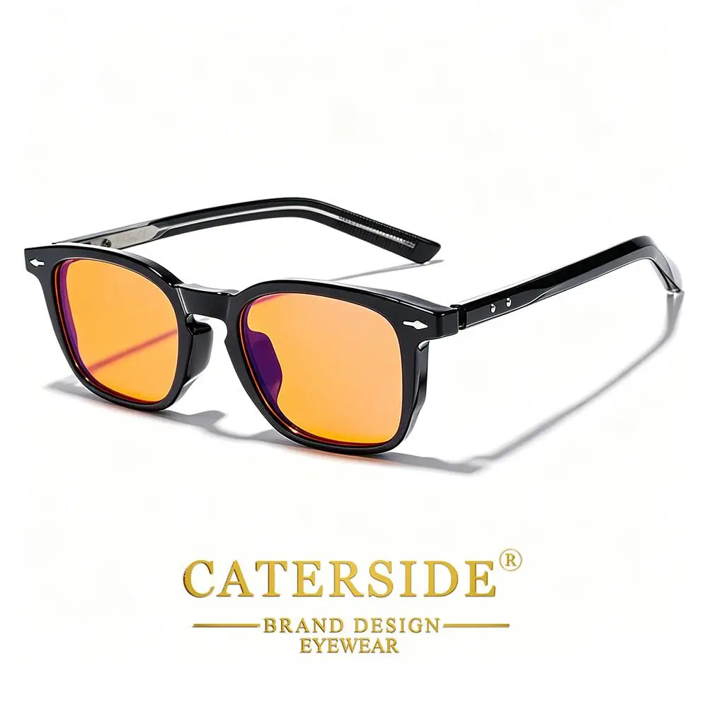 CATERSIDE Herren-Gaming-Brille mit 99% Anti-Blaulicht TR-90 Quadratischem Rahmen AR Antireflexbeschichtung Gaming-Brille Augenschutz – Detail 4