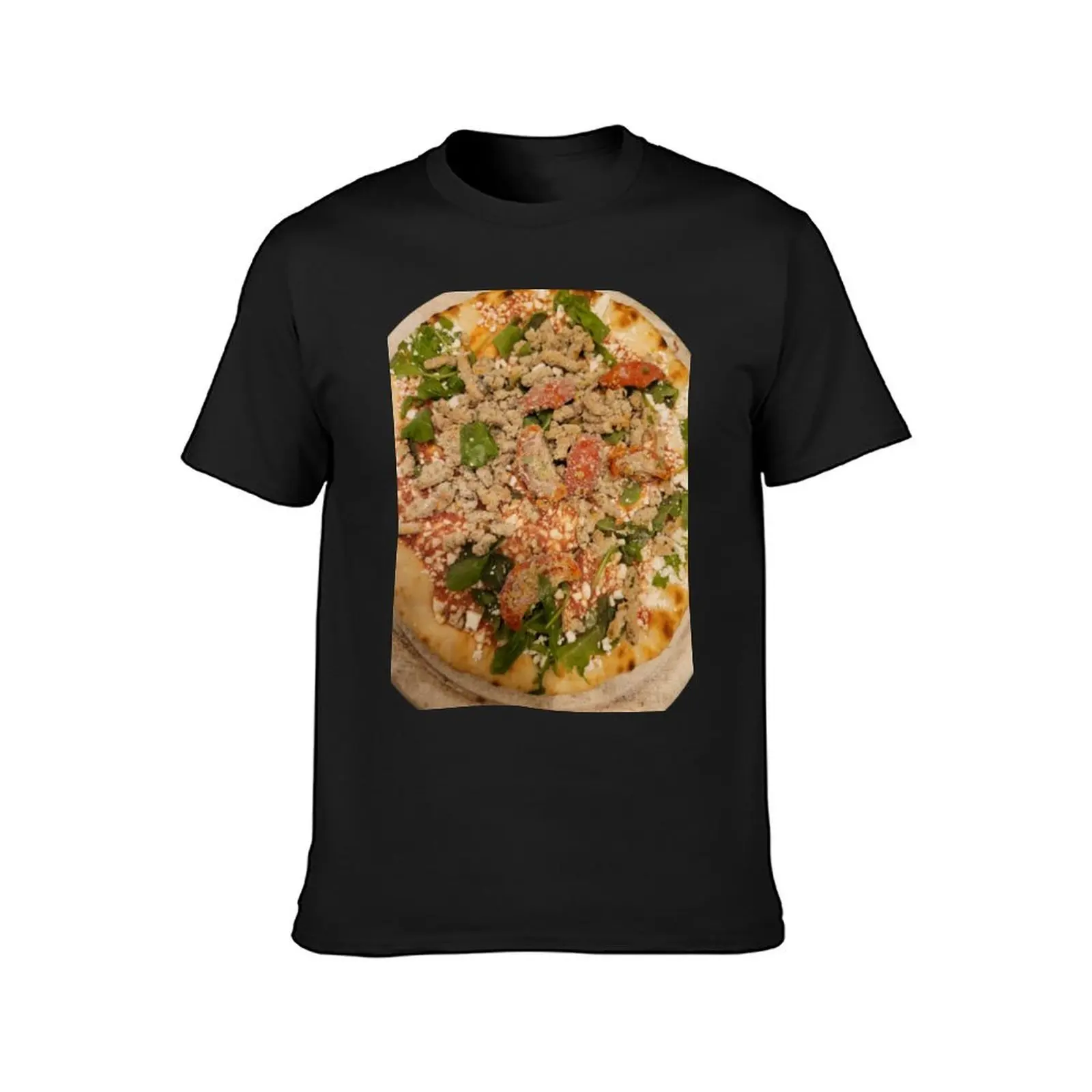 Vegan pizza, fast food, meal T-Shirt tees aesthetic clothes fitted t shirts for men