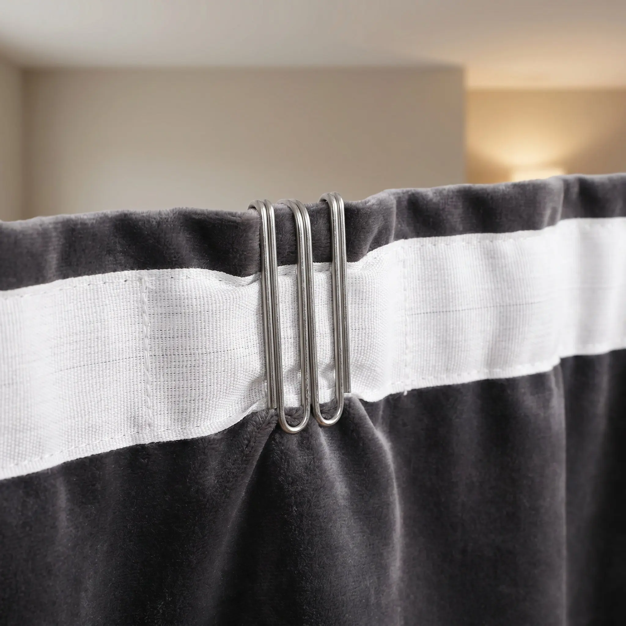 12Pcs Four Prong Curtain Hooks Stainless Steel Heavy Duty Pleat Hooks for Drapes Window Drapery Pins Clip Curtain Hanging