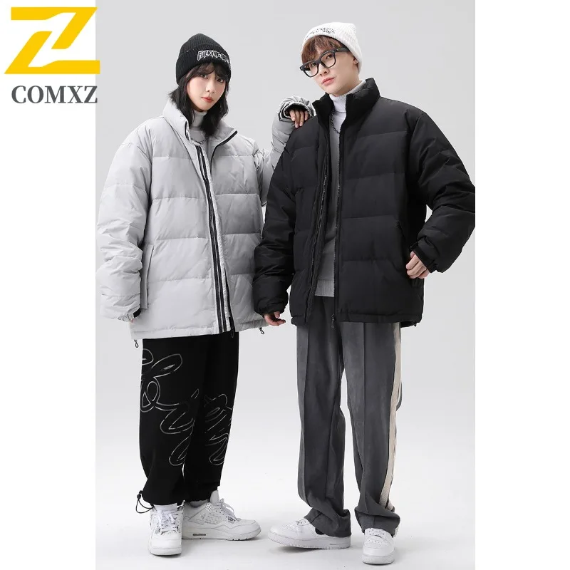 

COMXZ Man Down Jacket Minimalist Stand Collar Camping Outdoor Travel Windproof Coat Fashion Hiking Lightweight Winter Jackets