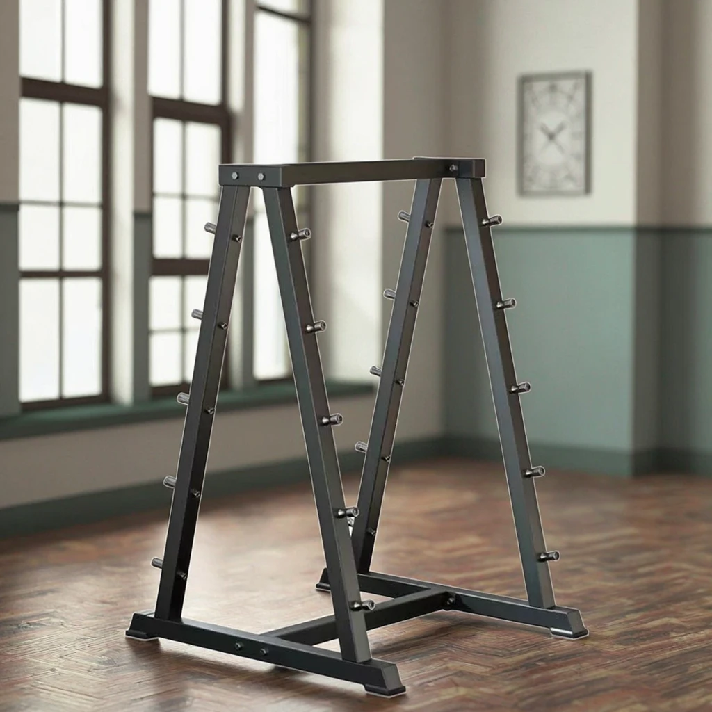 رف أثقال من الفولاذ مكون من 10 قطع معدات تخزين رفع الأثقال في صالة الألعاب الرياضية المنزلية #2