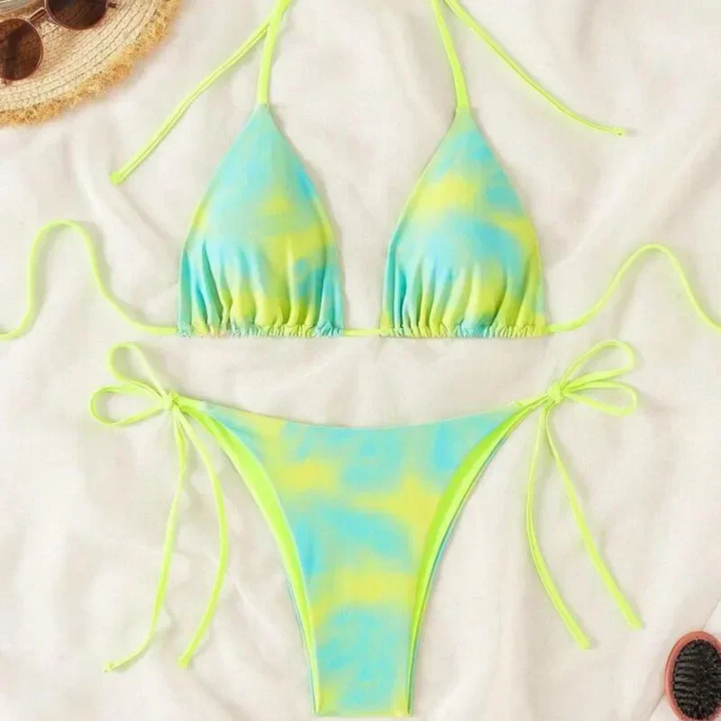 التعادل صبغ مثير البيكينيات 2025 المايوه النساء ملابس السباحة رفع الإناث الشاطئ ملابس سباحة حريمي لباس سباحة البرازيلي مجموعة البكيني بركة السباح