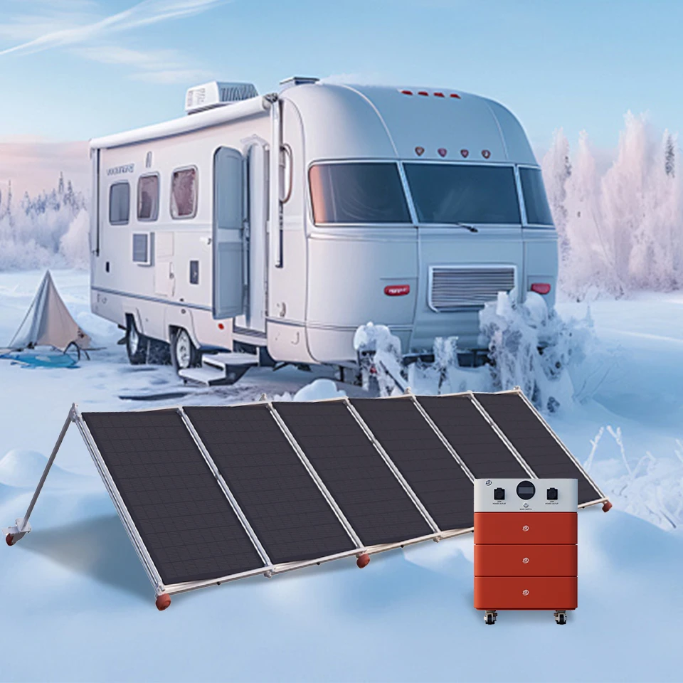 10KW Large RV Solar Power Station, One Stop Green Energy Solution, Durable Lithium Battery System for Outdoor Vehicle Use