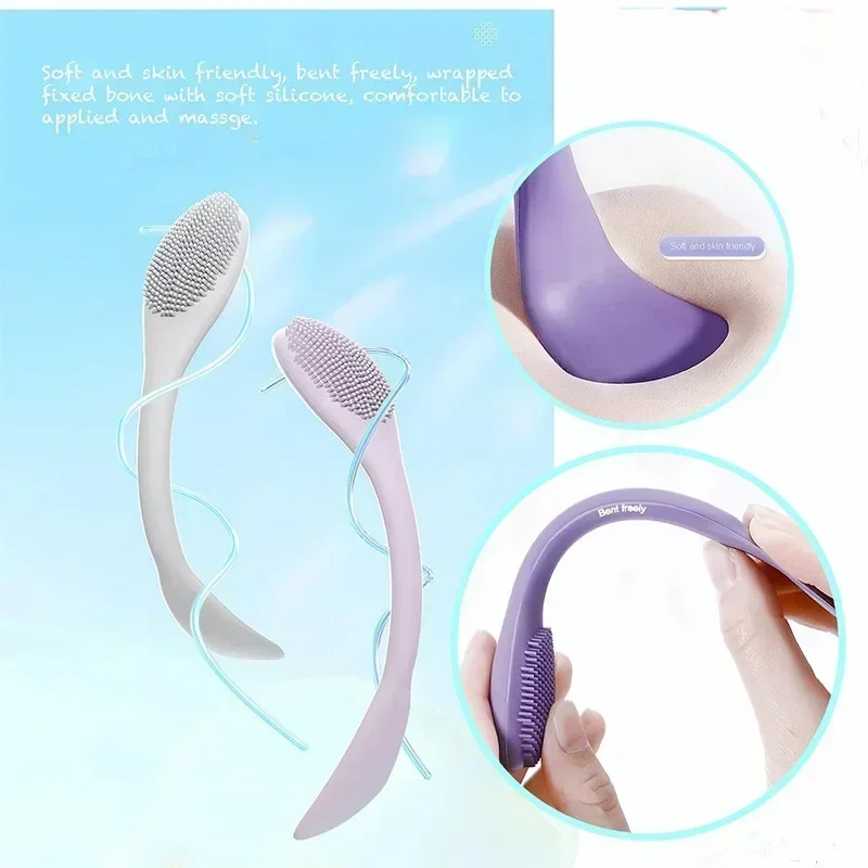 Cepillo de máscara de silicona, limpieza de belleza, cabezal de cepillo autónomo, masaje de doble propósito integrado, herramienta de eliminación de piel oscura