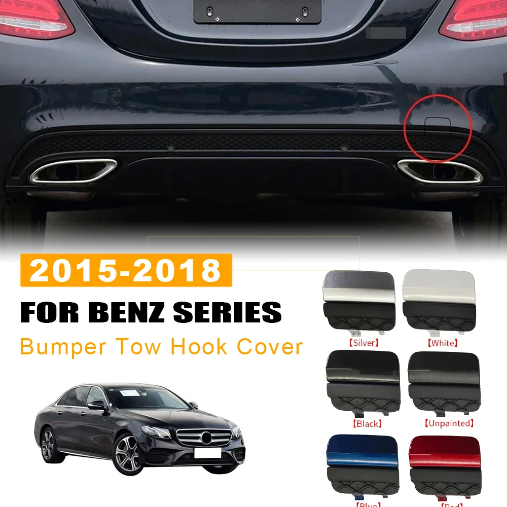 

For Mercedes W205 Car Rear Bumper Tow Hook Cover Cap White for Benz C Class 2015-2018 C180 C200 C220 C250 C300 2058850256