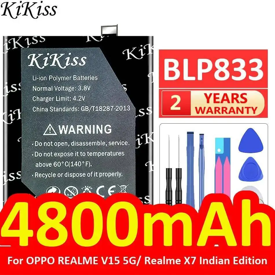 

For Oppo Realme V15 5G X7 Indian Edition 4800Mah Mobile Phone Battery Reliable Power Supply High-Efficiency BLP833