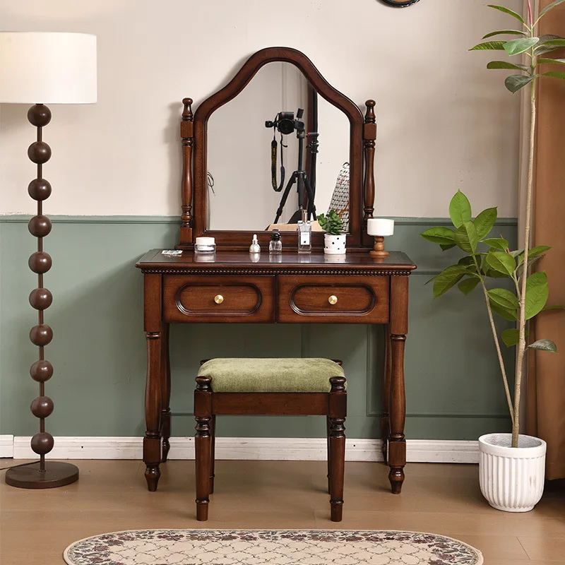 American-style Makeup Vanities Solid Wood Modern Simple Makeup Vanities Bedroom Home FurnitureVanités De Maquillage ZY40SZT