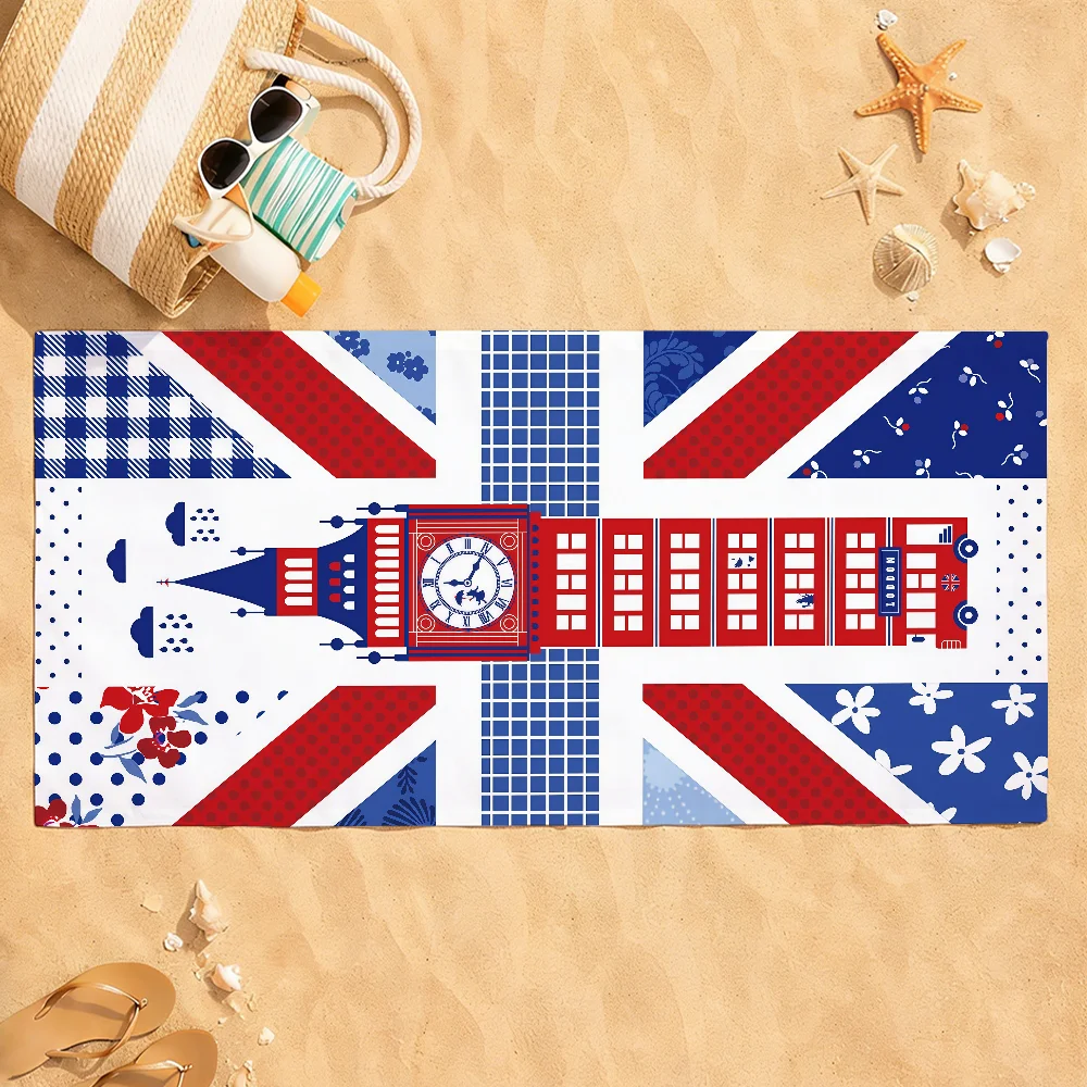 UK England Flag Towel Soft Pool Gift For Travel Gym Shower Camping Quick Dry Sports Beach Towel