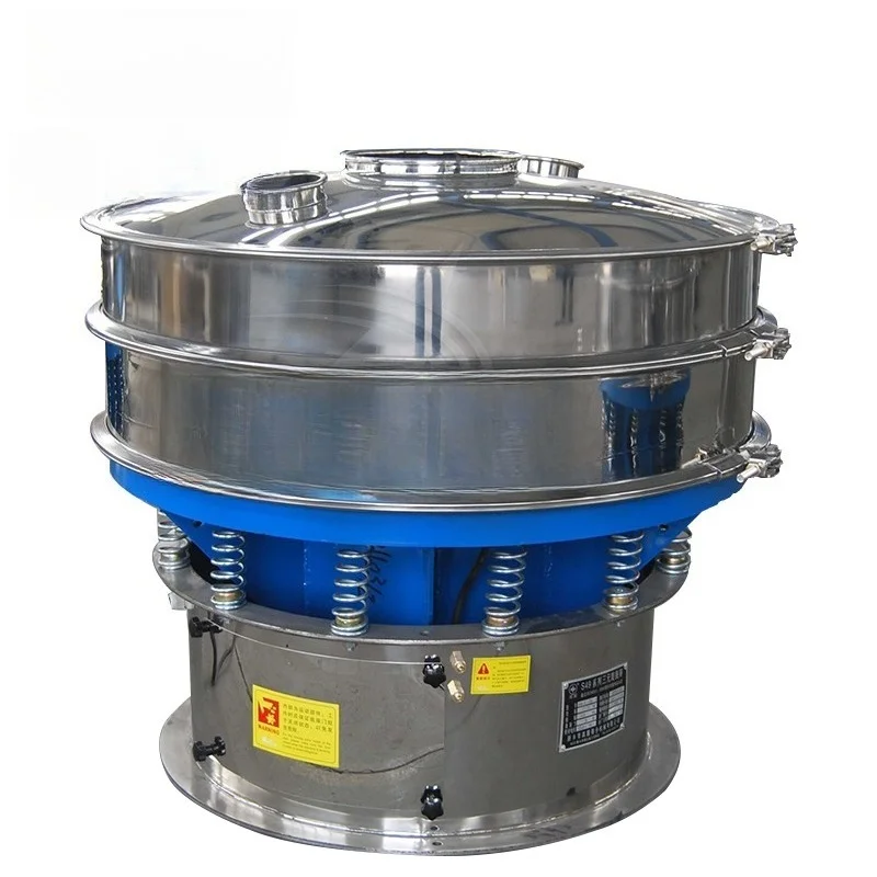 Stainless steel vibrating screen chili powder screening separator circular screen rotating vibrating screen