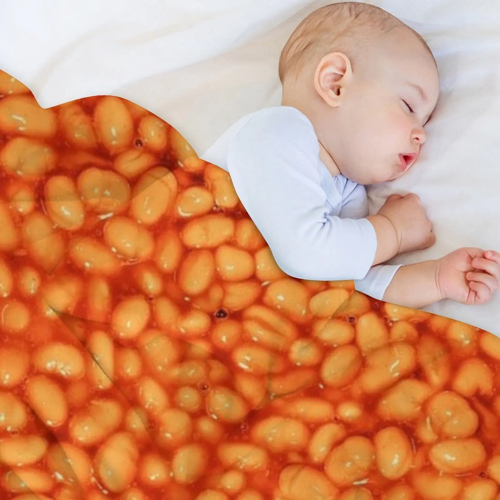 الفاصوليا في الأشياء نمط رمي بطانية تأثيري أنيمي الحرارية للسفر بطانيات الزخرفية متعددة الأغراض