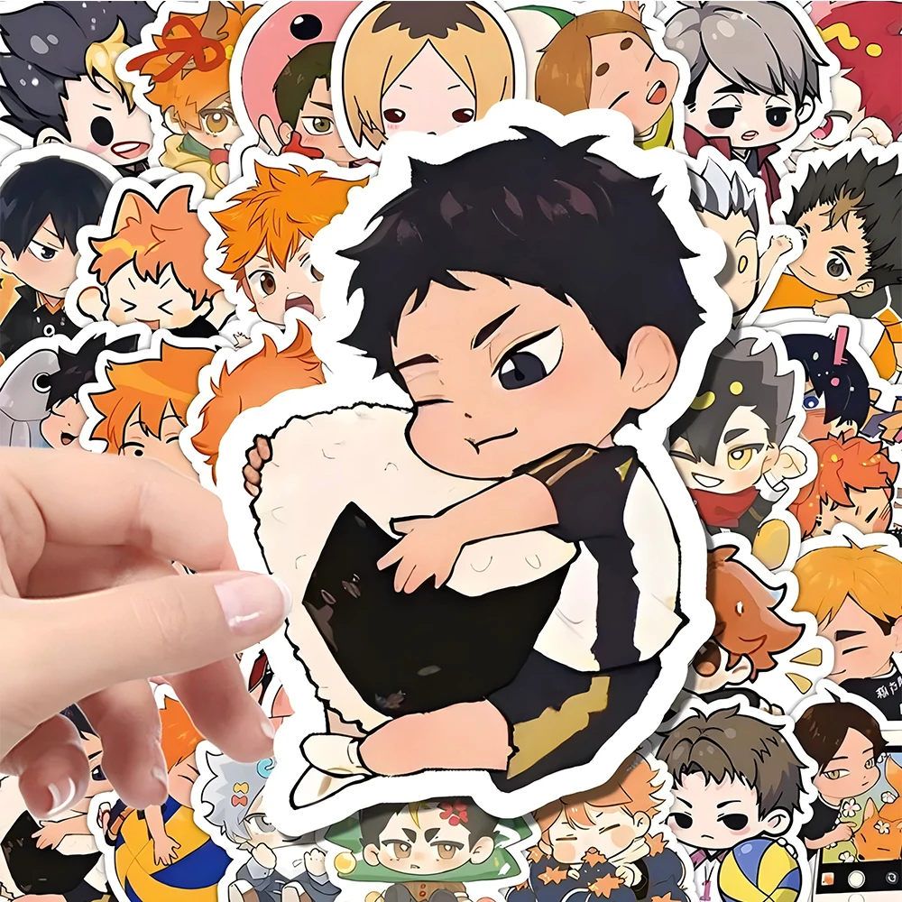 10/30/60pcs Cartoon Haikyuu!! Cute Stickers Decal DIY Motorcycle Luggage Suitcase Car Bike Cool Volleyball Anime Sticker Kid Toy