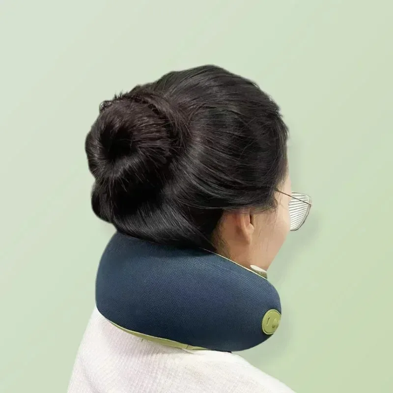 U Shaped Pillow Electric Neck Massager Multifunctional Portable Shoulder Cervical Massager Travel Home Car Relax Massage Pillow