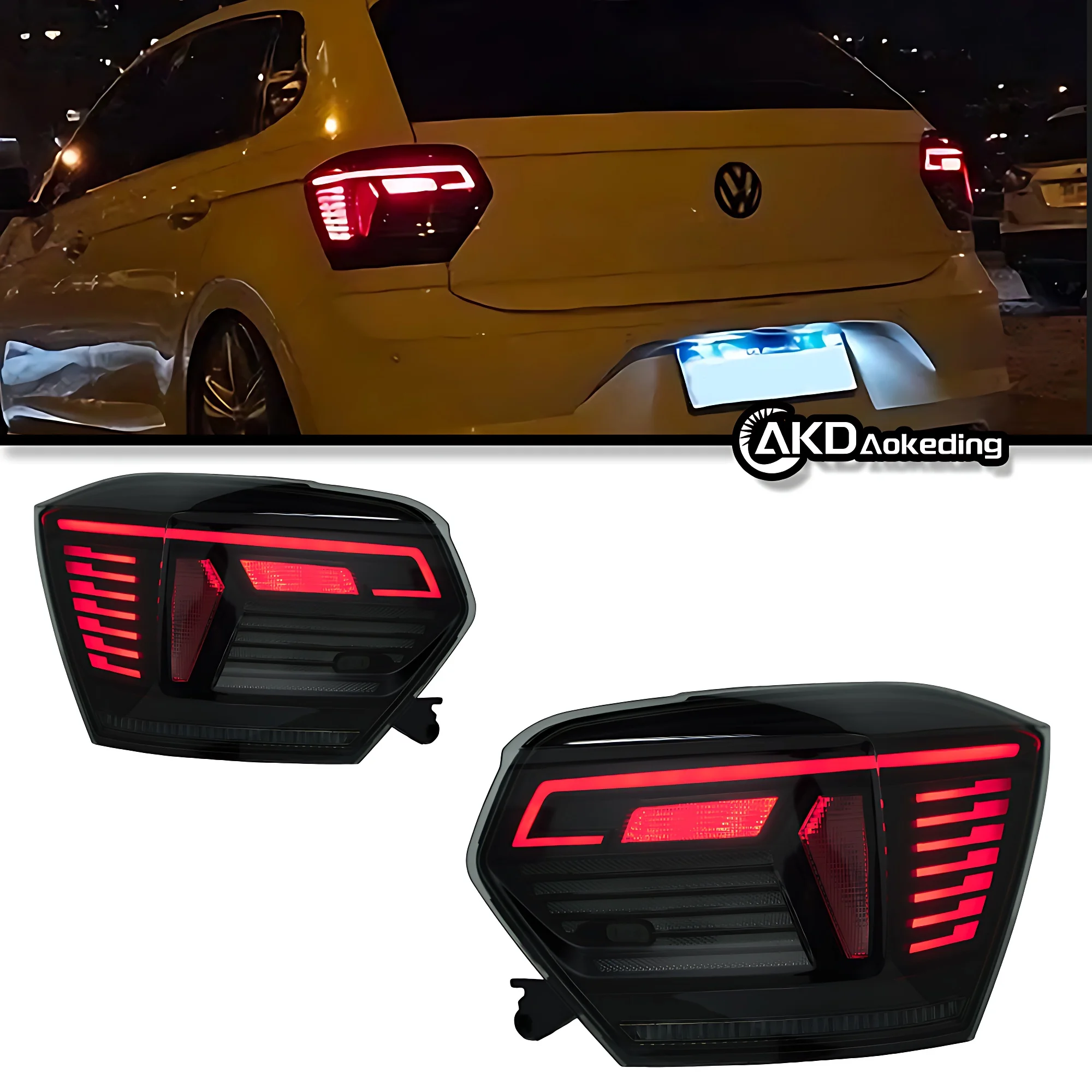 Auto Parts Tail light For Polo 2019-2022 latest Styling Steering signal Brake reversing light Car Accesorios Modified