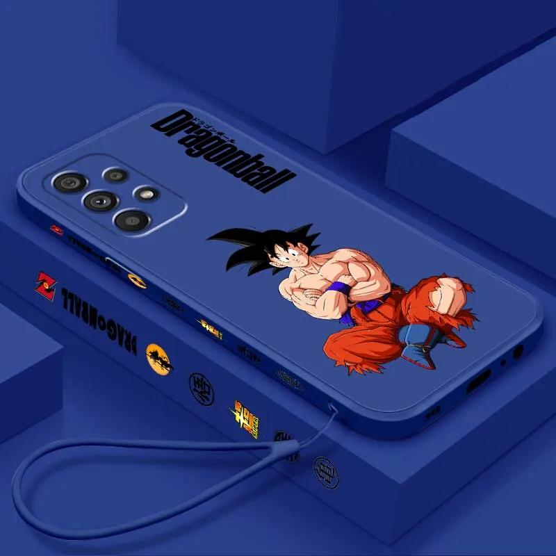 

Cartoon Martial Arts Figure Phone Case For Samsung Note 20 A17 A07 A36 A56 A73 A72 A71 A55 A54 A53 A52 A51 Liquid Left Rope