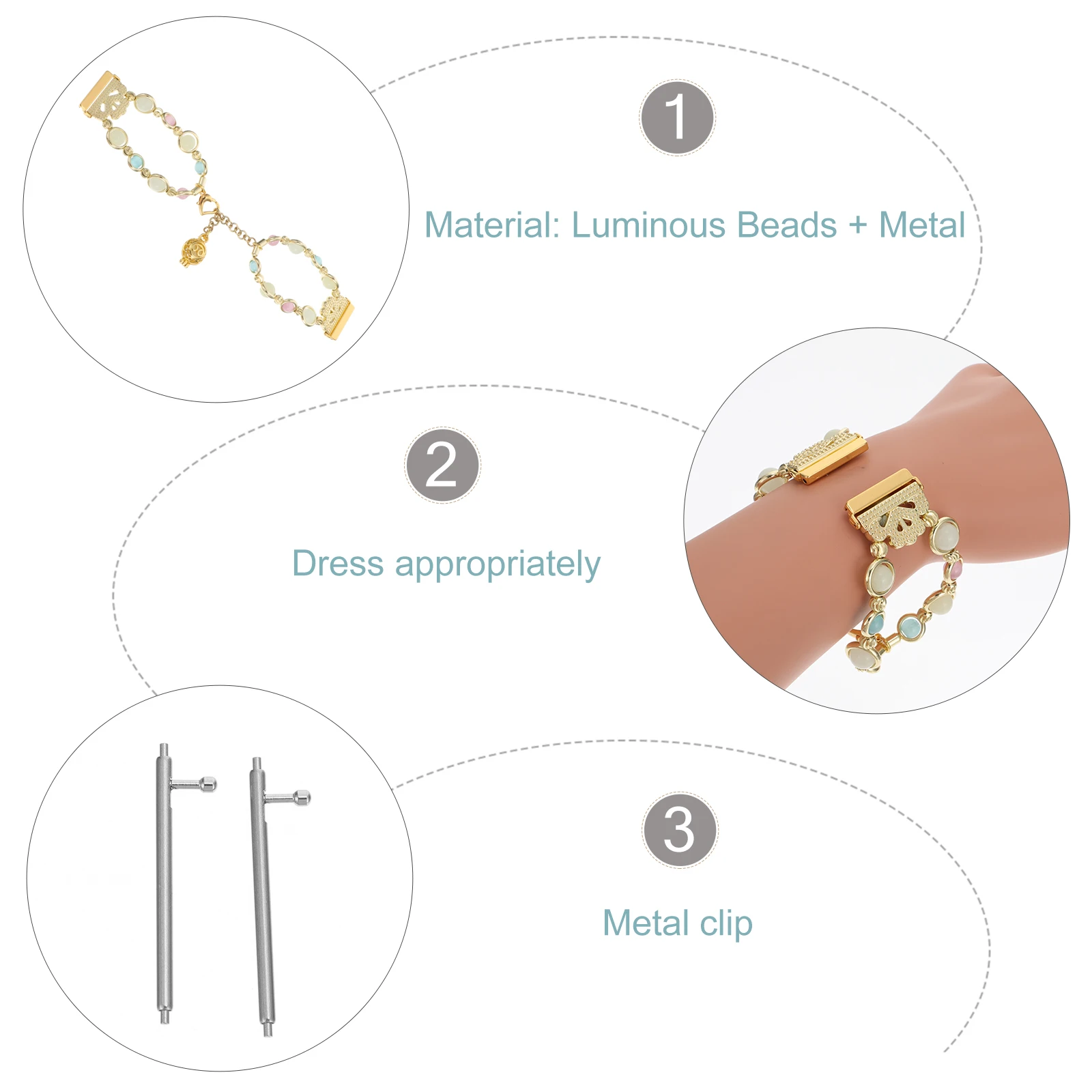 

Luminous Watchb Wristwatch Bracelet Replacement Premium Materials Durable Long Term Exquisite Detail Beautiful Comfortable