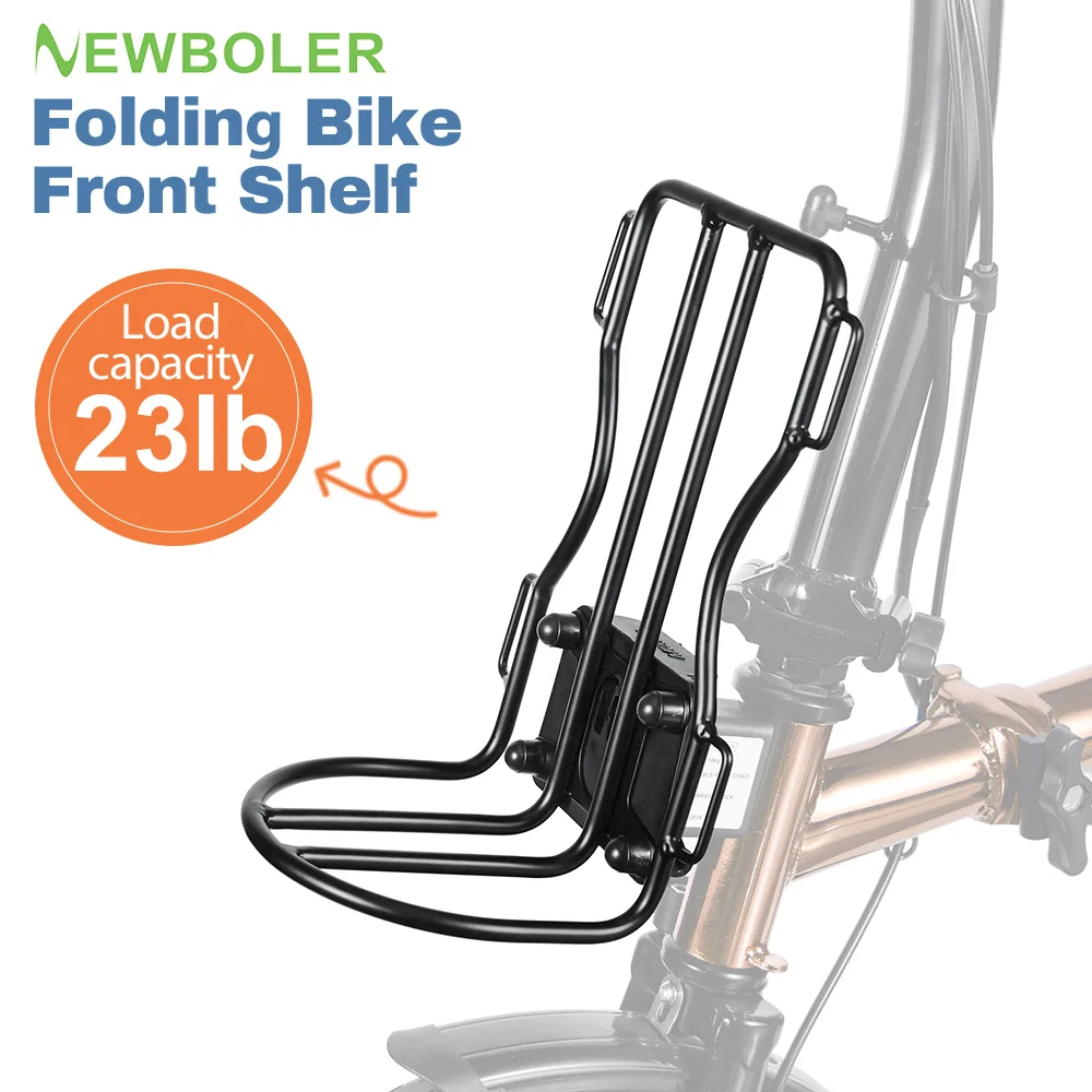 

НОВИНКА: Металлическая передняя полка NEWBOLER для велосипеда Brompton, легкая передняя багажная полка, аксессуары для велосипеда