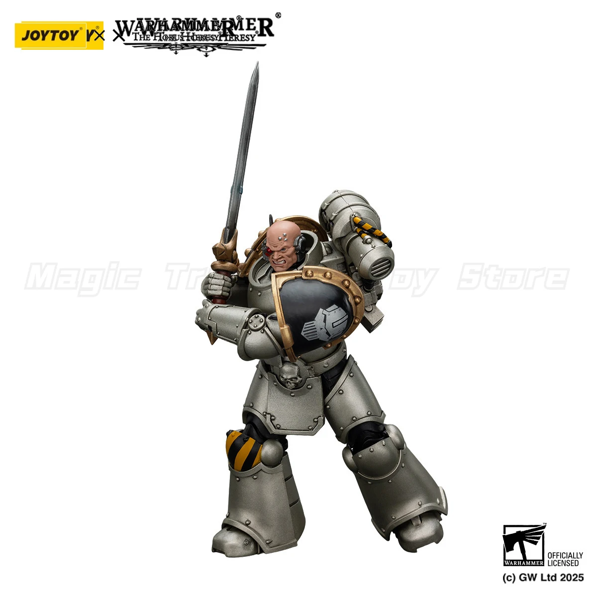 

【Доставка в течение 24 часов】Фигурка JOYTOY Warhammer 40K Iron Warriors Command Squad Choosen with Legion Standard 1/18