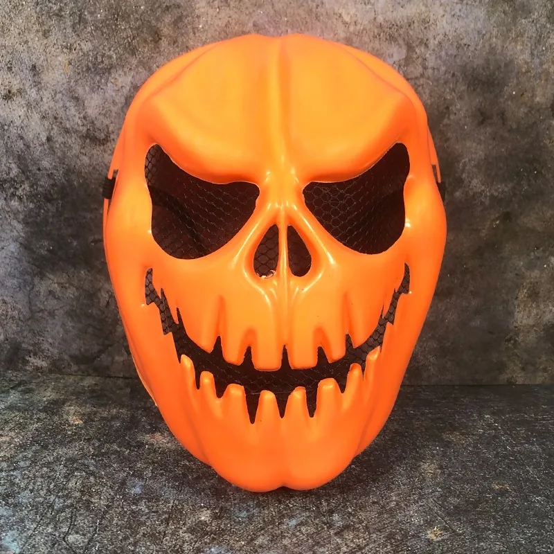 1-2 pezzi maschera per copricapo a tema zucca horror di Halloween zucca arancione copricapo spaventoso Halloween Cosplay Dress Up oggetti di scena per feste