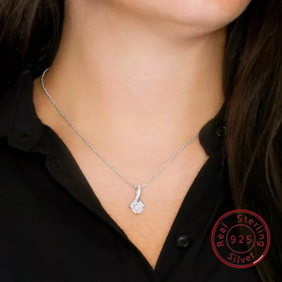 

Новинка 2025 года, элегантное ожерелье высокого класса из серебра 925 пробы с редкими знаками в европейском и американском стиле для женщин