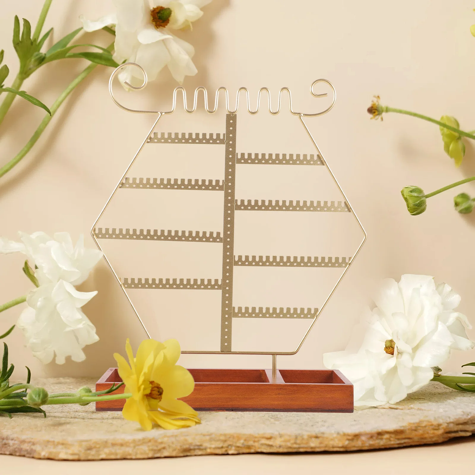 Decorative Earring Display Stand Unique and Stable for Girls to Organize and Showcase Ear Studs Earrings Organizer