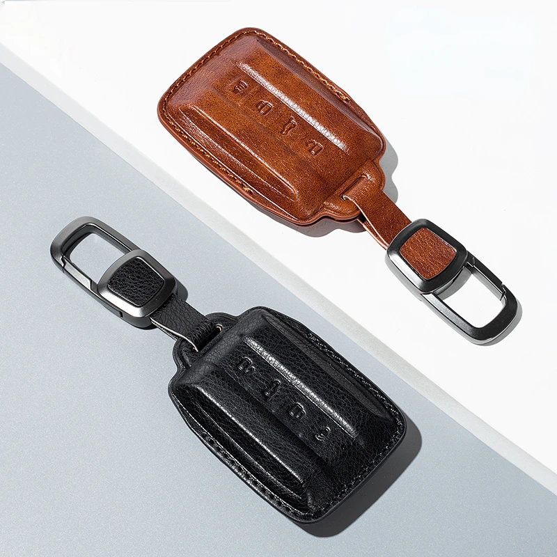 

Кожаный чехол для ключей от автомобиля, сумка для ключей, защитный чехол для Great Wall GWM WEY TANK 300 500 Tank300 Tank500, брелок для ключей