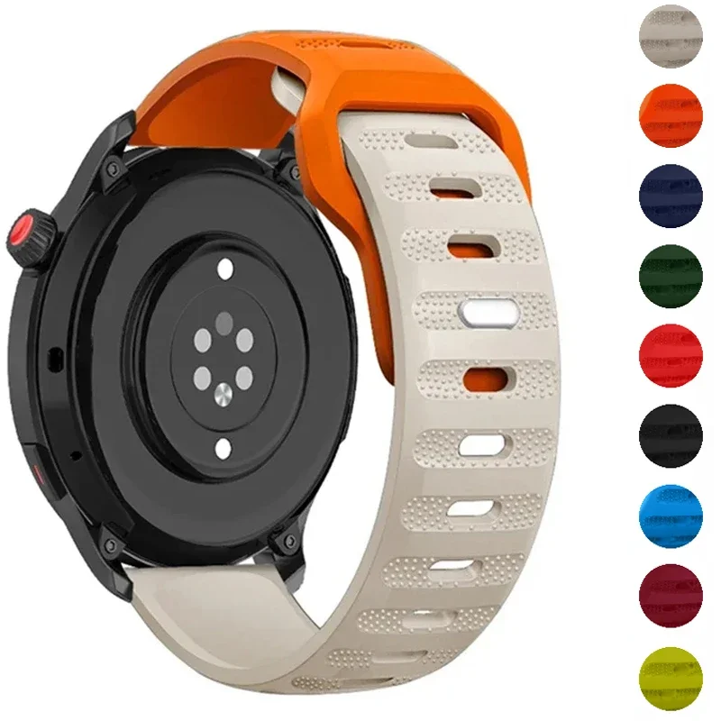 Силиконовый ремешок 22 мм 20 мм для Huawei Watch GT5 Pro GT4 GT3/2 46 мм, спортивный браслет, ремешок для часов, аксессуары для Huawei Watch 4/3, ремень