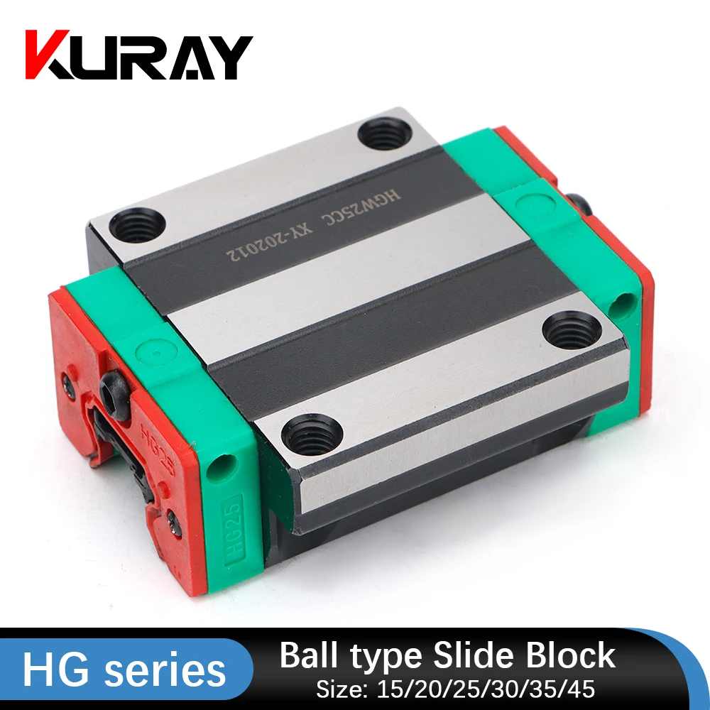 Kuray HG Series Slider Block HGH HGW HGL 1PCS HGH15 HGH20 HGH25 HGH30 HGH35 HGH45 HGH55 HGH65 Use For HGR Linear Guide Rail