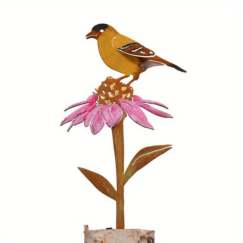 

Outdoor Garden Bird Garden Decoration Flowerpot Decoration Metal Cutting Handicraft Wrought Iron Silhouette Creative Party Décor