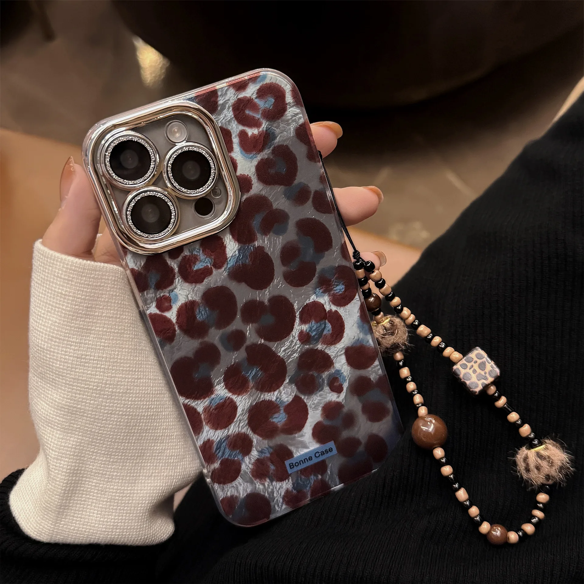 Luxury Leopard Print With Lanyard Phone Case For iPhone 17 Air 16e 15 14 13 12 11 Pro Max XS XR X 7 8 Plus Shockproof Hard Cover