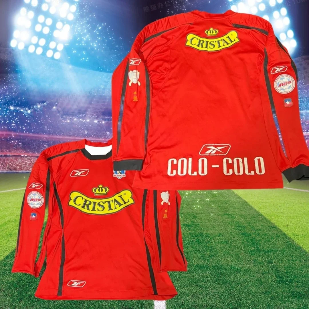 

Retro Men's Quick-drying Jersey Long-sleeved T-shirt Chile Colo-colo Team Jersey Fashion Best-selling Sports MOTO