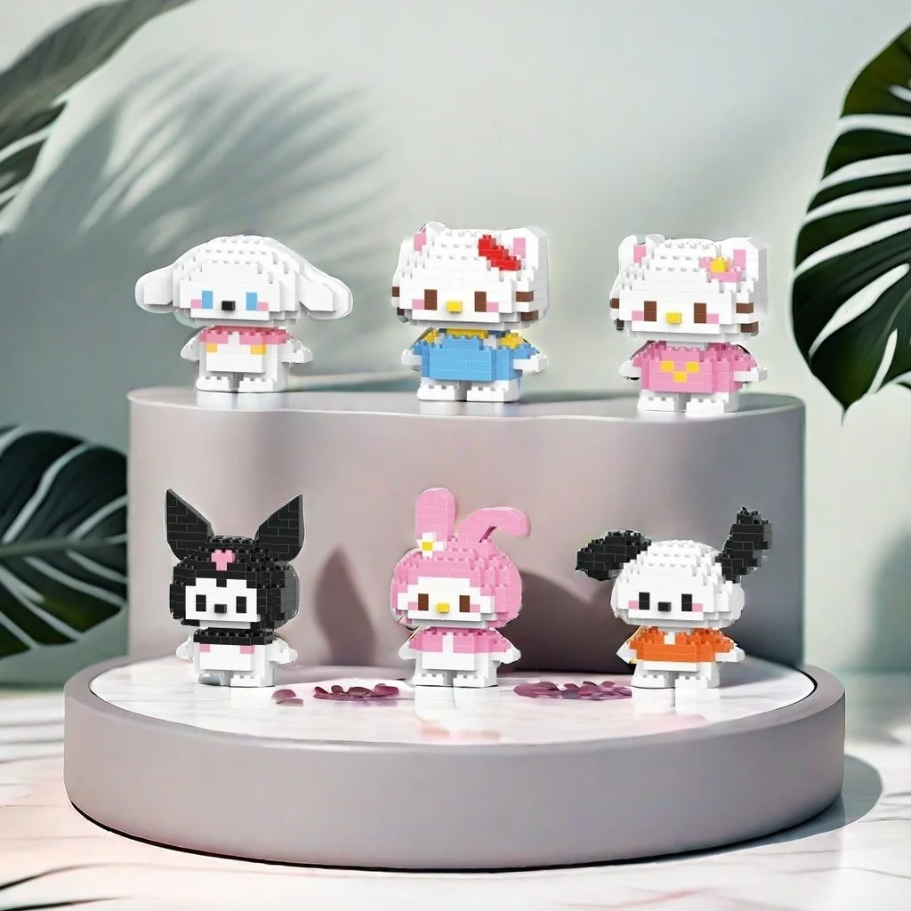 Sanrio Kulomi lalka z kreskówek dla dzieci puzzle klocki zabawki uczniowie nagroda prezent ruchoma figurka hurtownia Hello Kitty