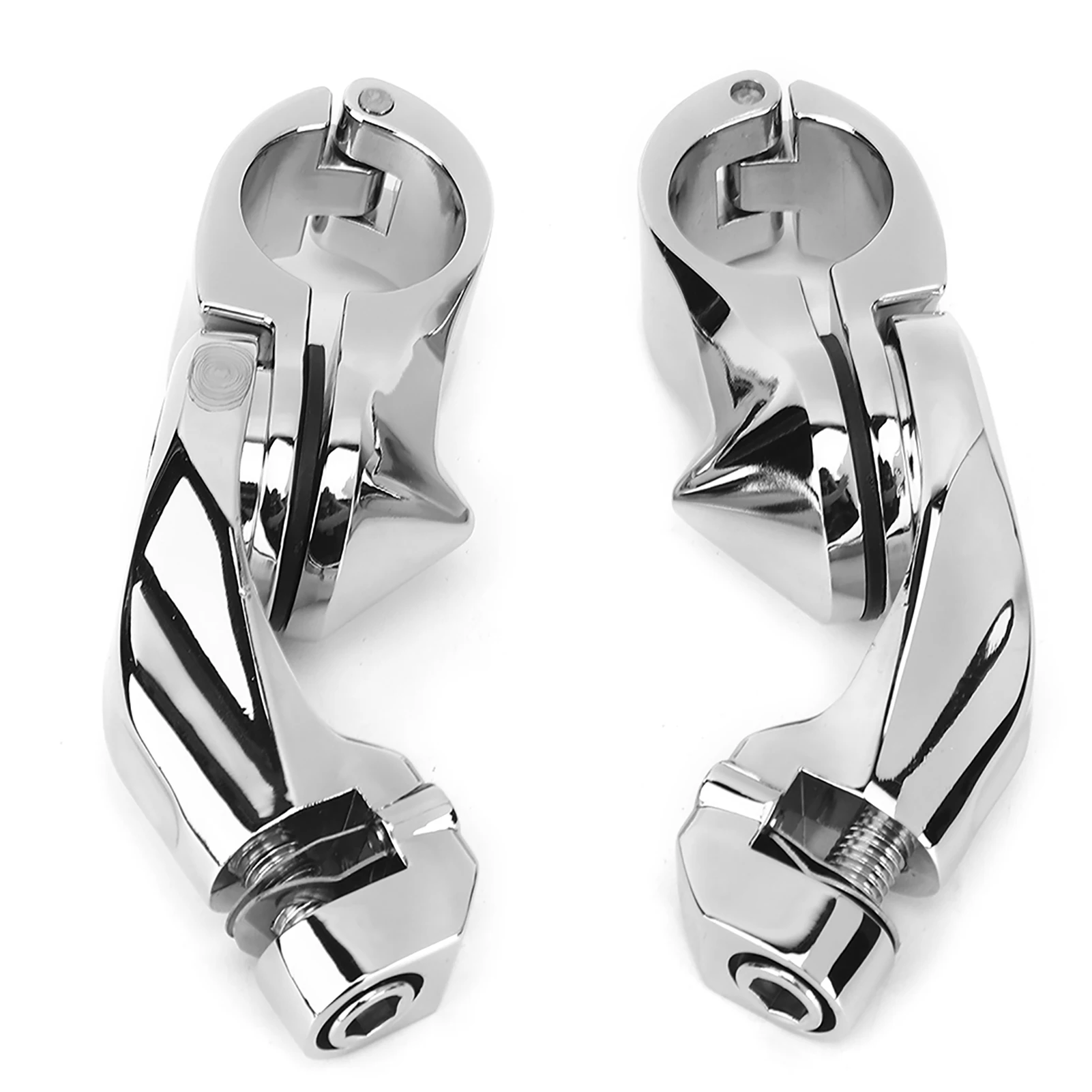 

Foot Peg Bracket Pair Short Highway Foot Pegs Mount Silver Footrest Bracket Fit for FLHTCU 1984‑2019 Short Foot Pedals Mount