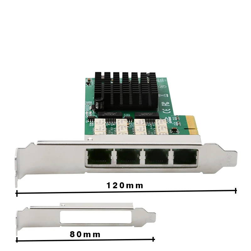PCI اكسبرس خادم تجاوز جيجابت بطاقة الشبكة PCI E 4X جيجابت إيثرنت رباعية ميناء RJ45 1000 متر محول إنتل I350AM4 سطح المكتب