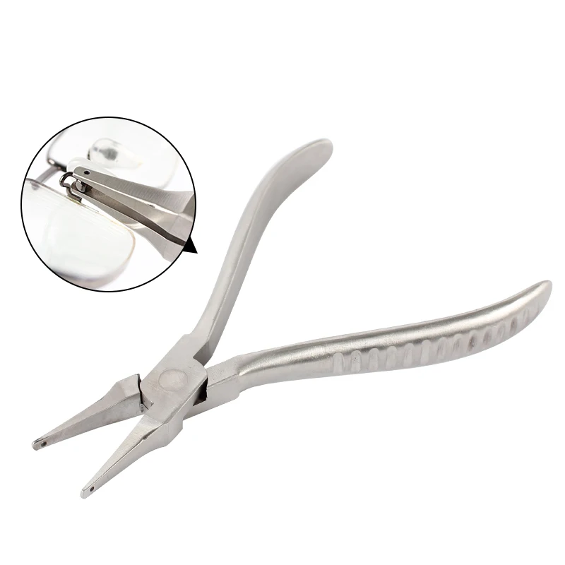 1pc Glasses Nose Pad Plier With Two Holes NDK Lens Blocker Suction Cup Plier Eyeglasses Repair Hand Tool