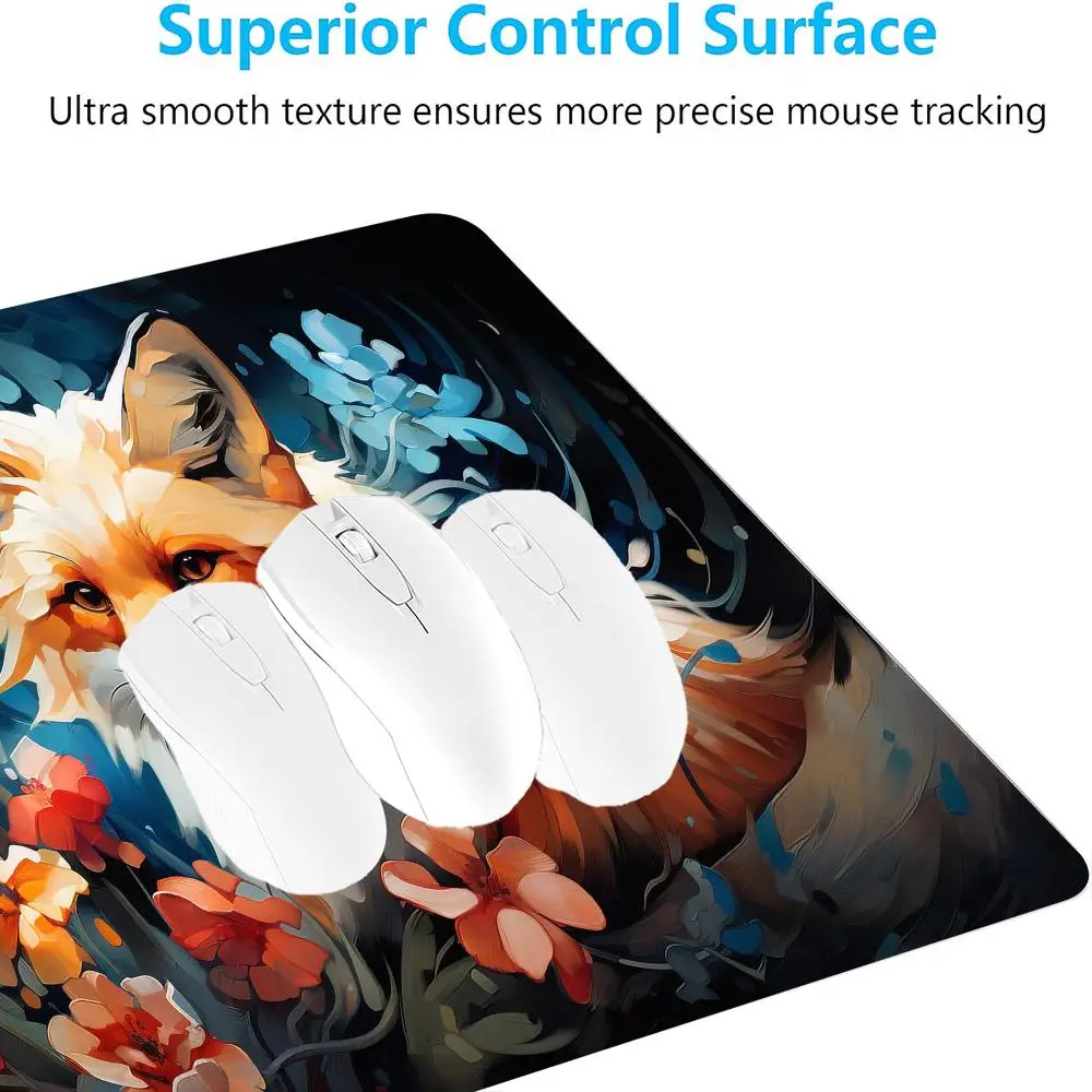Flowers fox Mouse Pad Large MousePad XXL mini PC Gaming Rubber carpet Lock Desk Mat Computer mouse Gamers phone work office