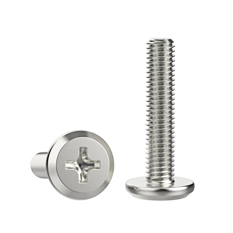 304 Stainless Steel Beveled Cross Screw, Round Head Furniture Clamp, Large Flat Head Bolt M2 M2.5 M3 M4 M5 M6 M8 M10