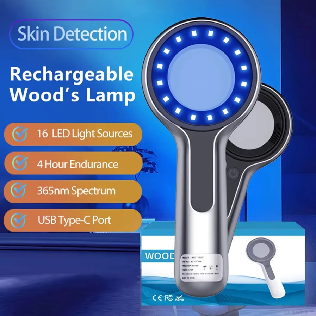 NEW Wood Lamp Skin Analyzer For Skin UV Magnifying For Beauty Facial Testing Wood Lamp Light Skin Analysis Detection Skin Care