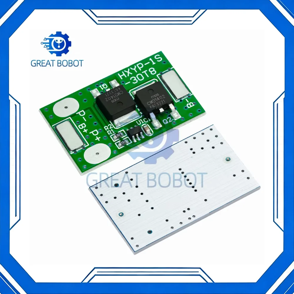 1S 7A LiFePO4/Li-ion Battery Protection Board 3.2-3.65V/3.7-4.2V Overcurrent Charge/Discharge Protection