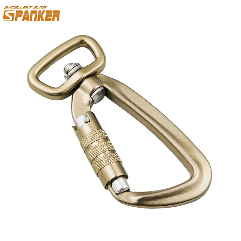 EXCELLENT ELITE SPANKER Carabiner Clip Key Ring D Shape Buckle Pack Improved Durable Climbing Locking Carabiner.(1PCS)