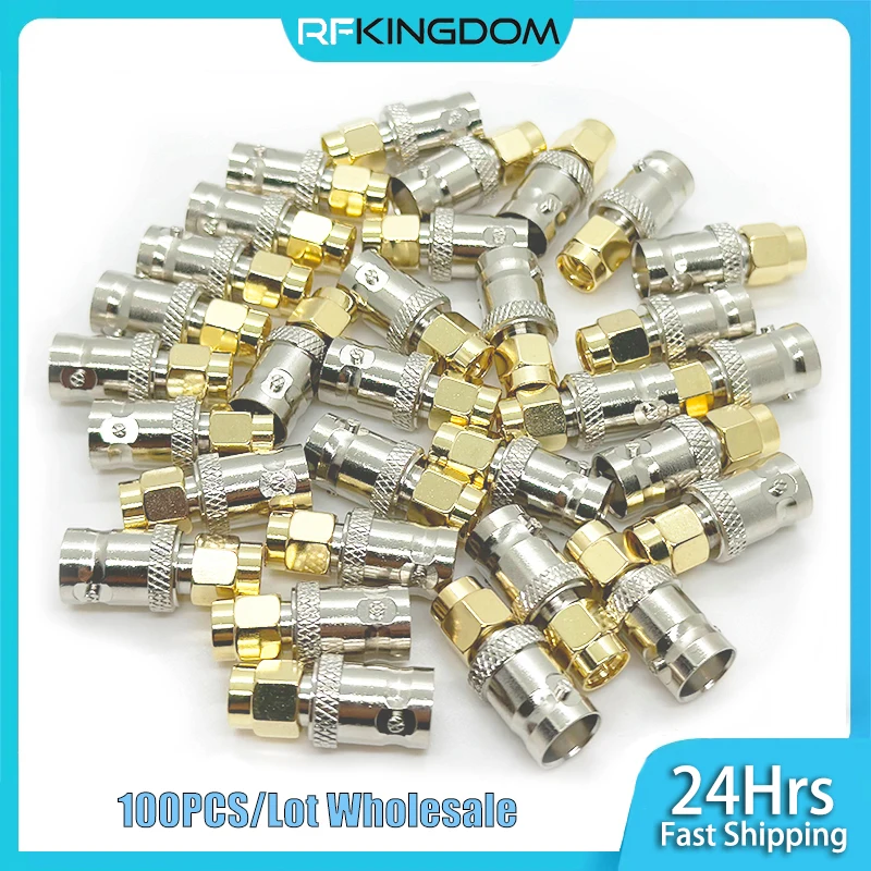 

100Pieces/Lot SMA to BNC Adapter SMA Male to BNC Female RF Connector for Antenna Extension Cable SMA Q9 BNC Converter