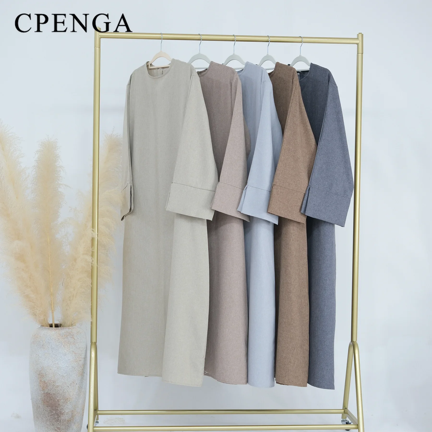 Abaya-Robe kimono en lin pour femmes, cardigan élégant, modeste, ramdan dubaï, tenue de luxe, islam, église, turquie, 2024