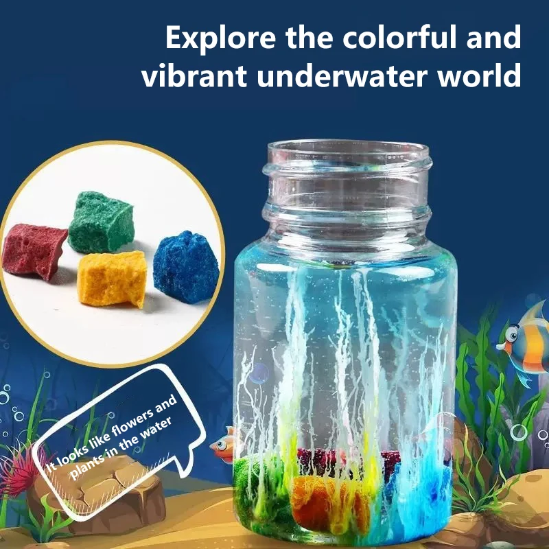 New DIY Water Stone Experiment Kit Magic Garden Sodium Silicate Growth Stones Crystal Garden Science Experiment Plastic Material
