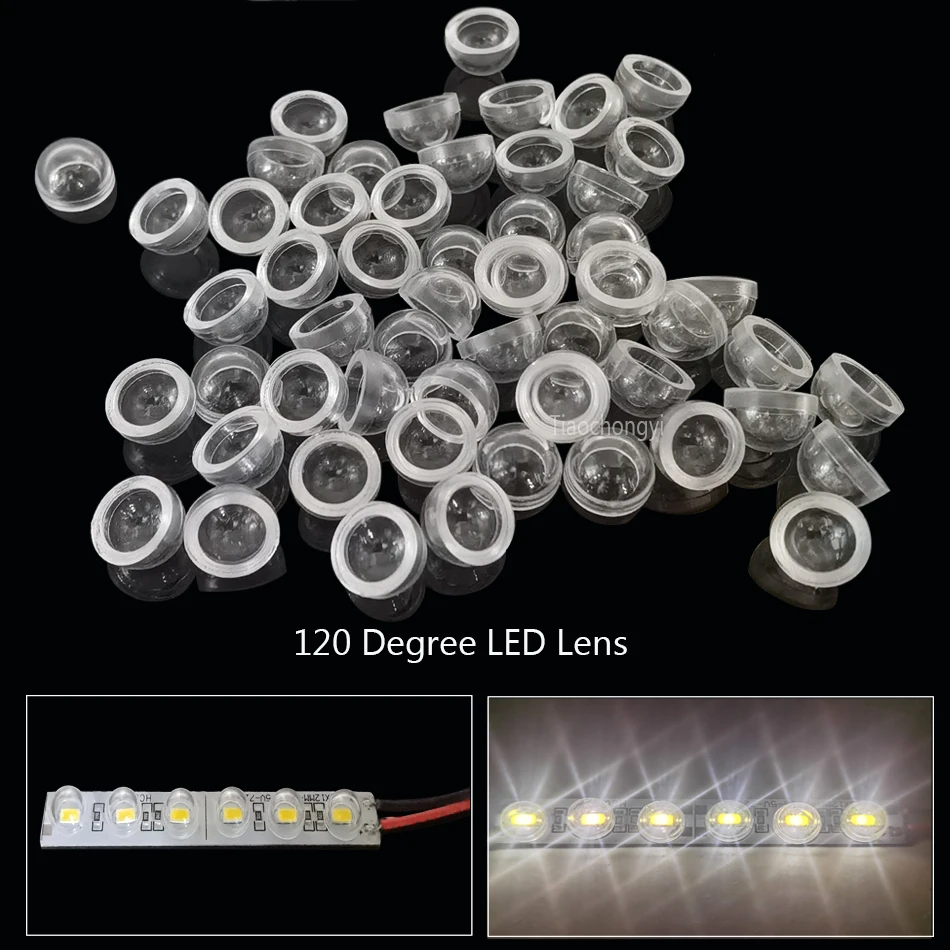 5050 LED Lens 120 Degree Convex Optical Lens For 5050 SMD WS2812 APA102 WS2811 SK6812 RGB LED stirp light