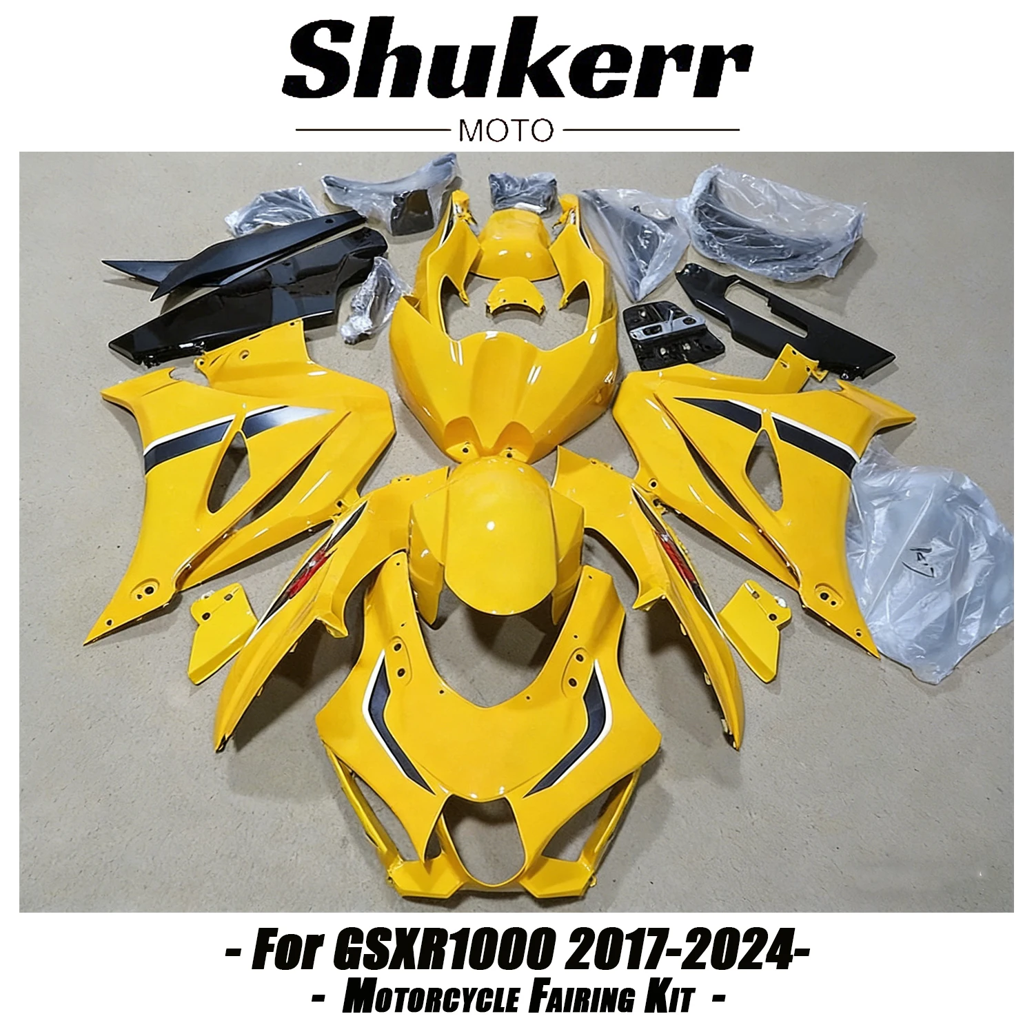 

Fit for Suzuki Gsxr1000 K17 2017 - 2024 Motorcycle Plastic Fairing Kit Injection Mold Bodywork Panel Kit L7 Gsxr-1000 Yellow