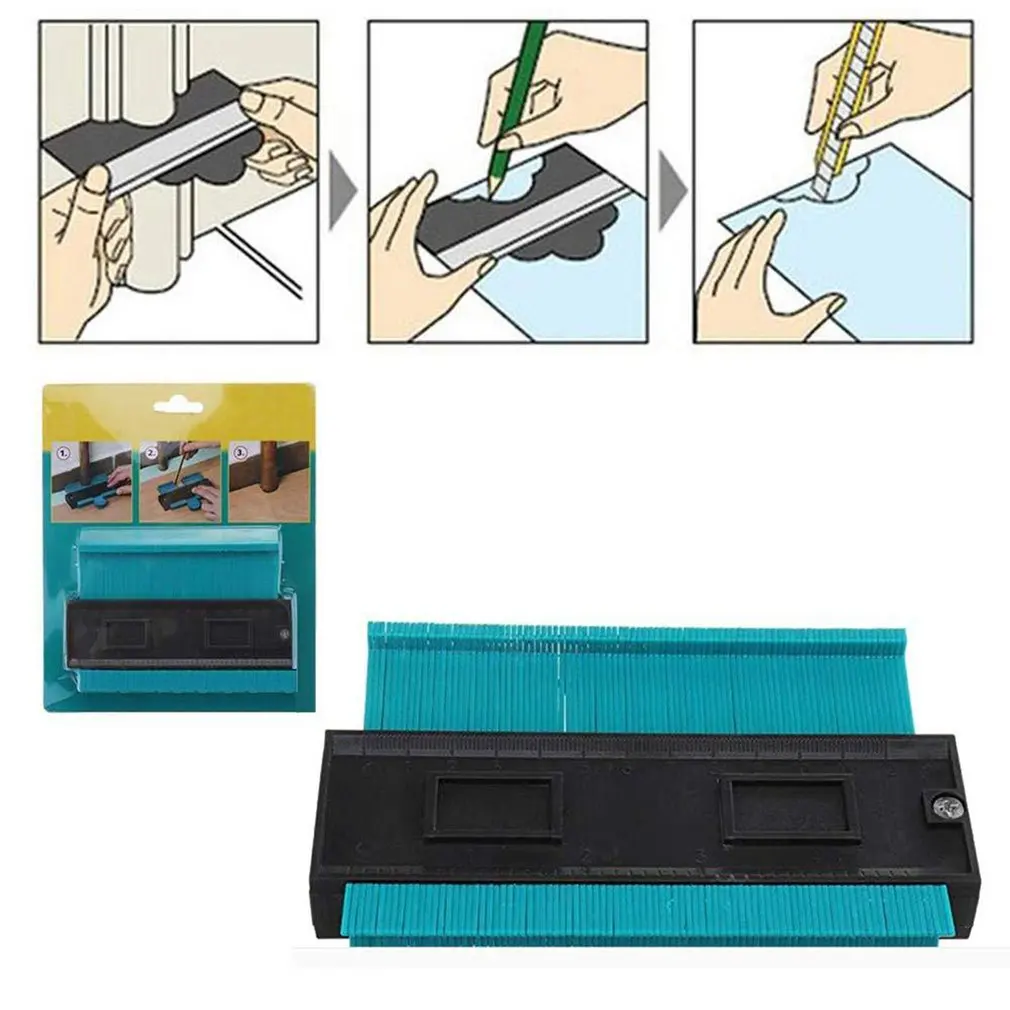 プラスチックプロファイル付きの標準輪郭ゲージ、コピーゲージ、木材マーキングツール、タイルおよびラミネートタイル、一般ツール、12cm