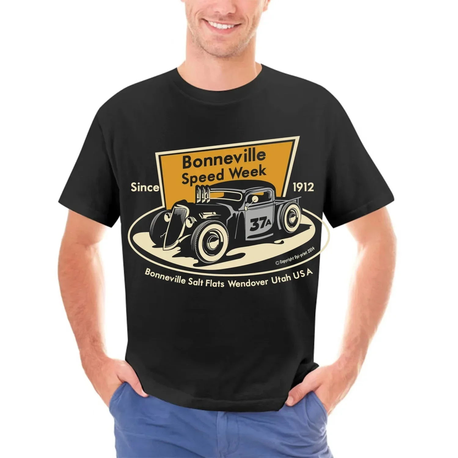 Classic 1935  pickup Hot Rod T Shirt Bonneville retro oldskool racer GiftUnisex T-shirts for Men Women Summer Tees Cotton Luxury